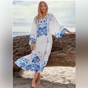 JADE by JOHNNY WAS LINEN BIANNCA KAFTAN in CAMILLA XL